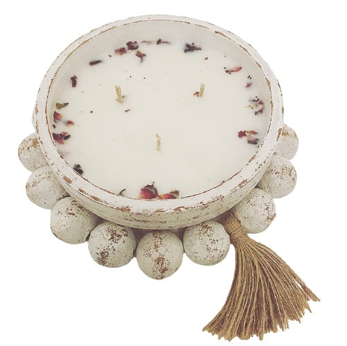 Beaded Clay Candle